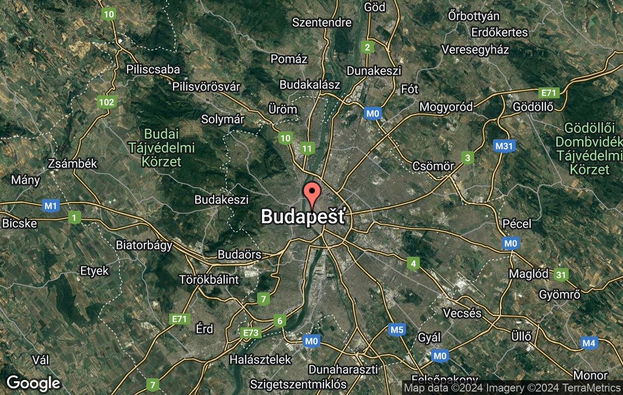 Mapa Budapešť