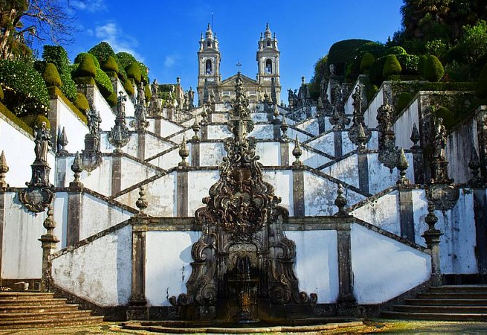 Schody na Bom Jesus do Monte v portugalské Braze